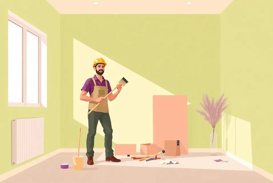 Intérieur rénové après travaux de peinture à Villeneuve-lès-Avignon